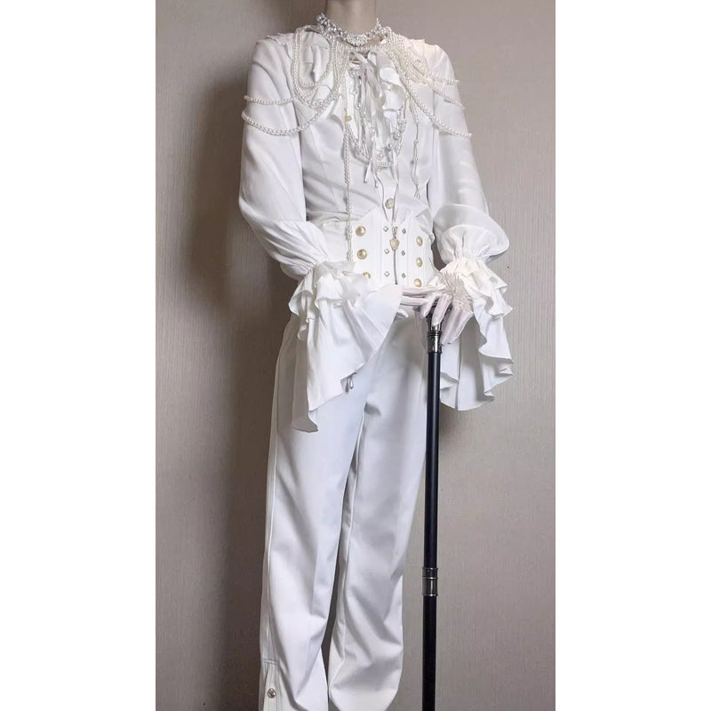 男爵令嬢のヴィクトリアンブラウス - White[2026年2月中旬-3月中旬発送予定]