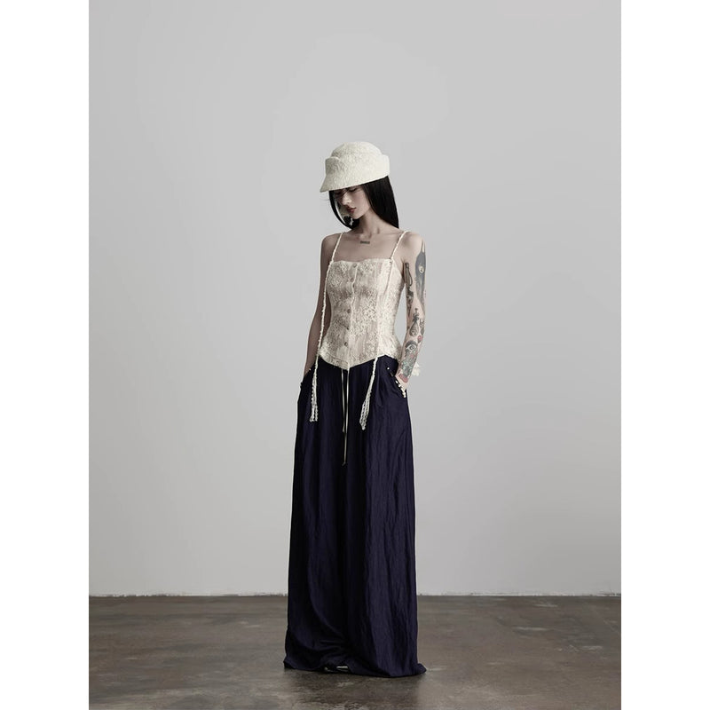 Dark Navy Wide Pants