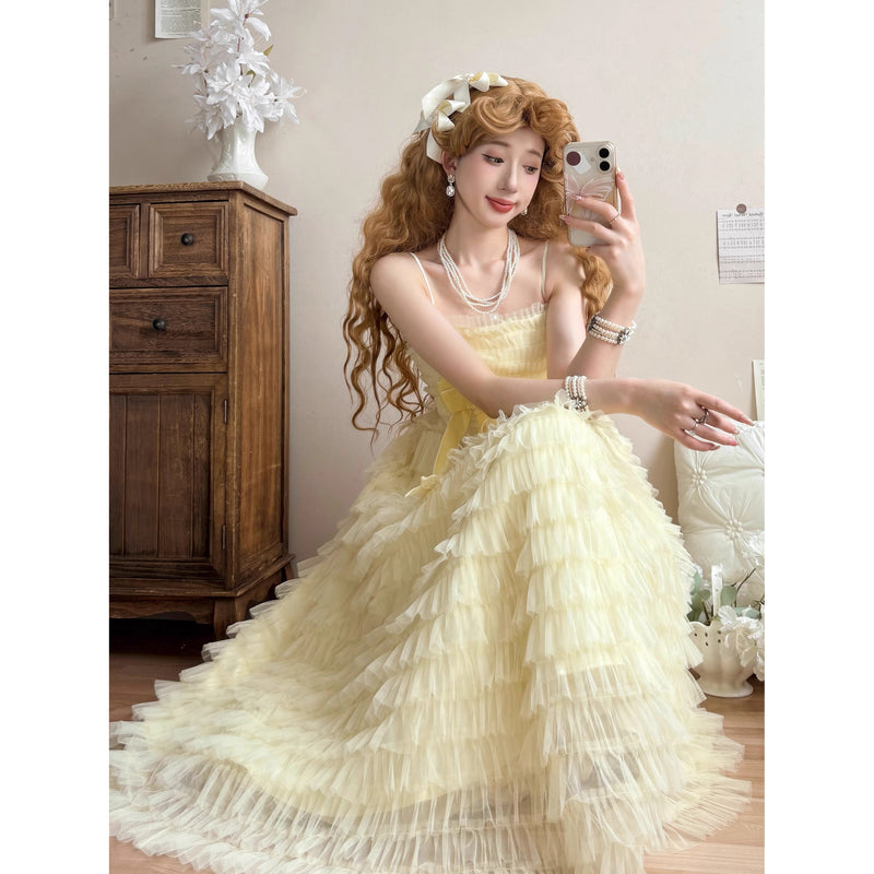 Butter Yellow Vintage Camisole Dress[2025年9月上旬-9月下旬発送予定]