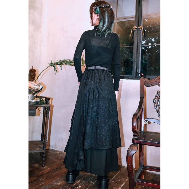 暗黒の夜空のワイドパンツ