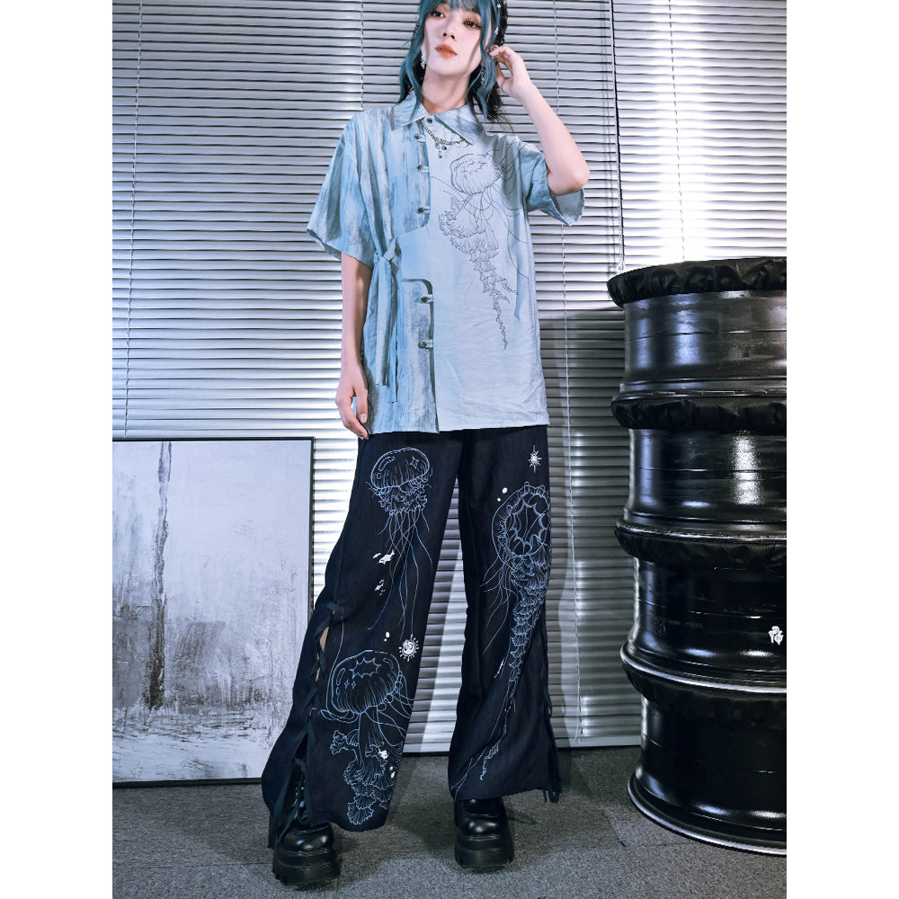 暗夜の海月のワイドパンツ – ManusMachina