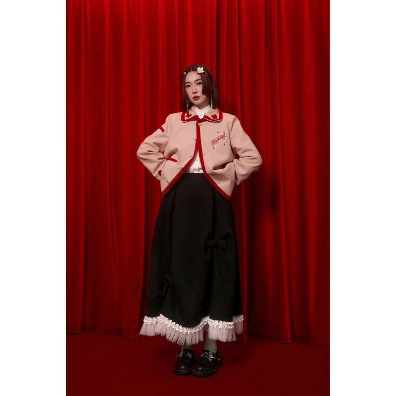 黒鴉と蝶結びのブラックスカート