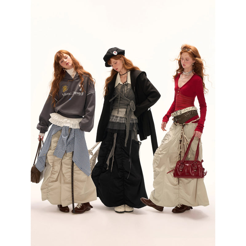 Asymmetrical Casual Long Skirt