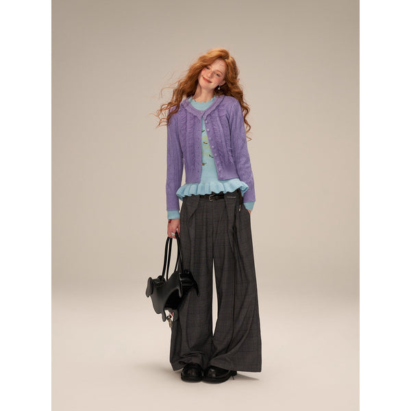 Flower Embroidered Knit Sweater