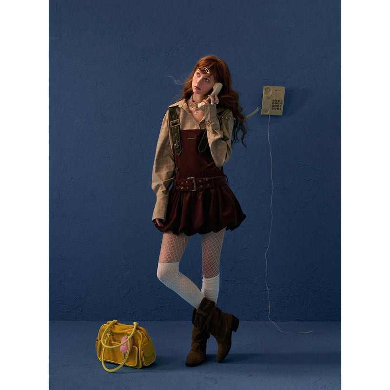 Retro Casual Corduroy Overalls