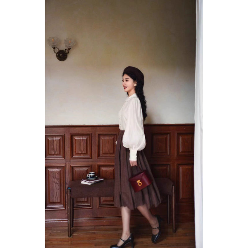 銀幕の貴婦人フレンチレトロブラウス