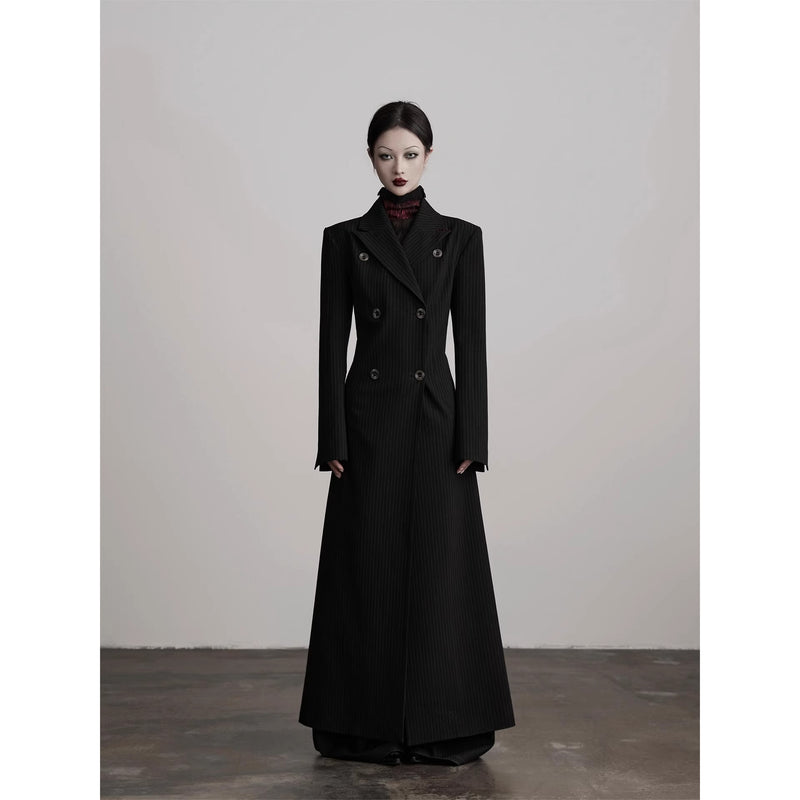 Pinstripe Long Tailored Coat