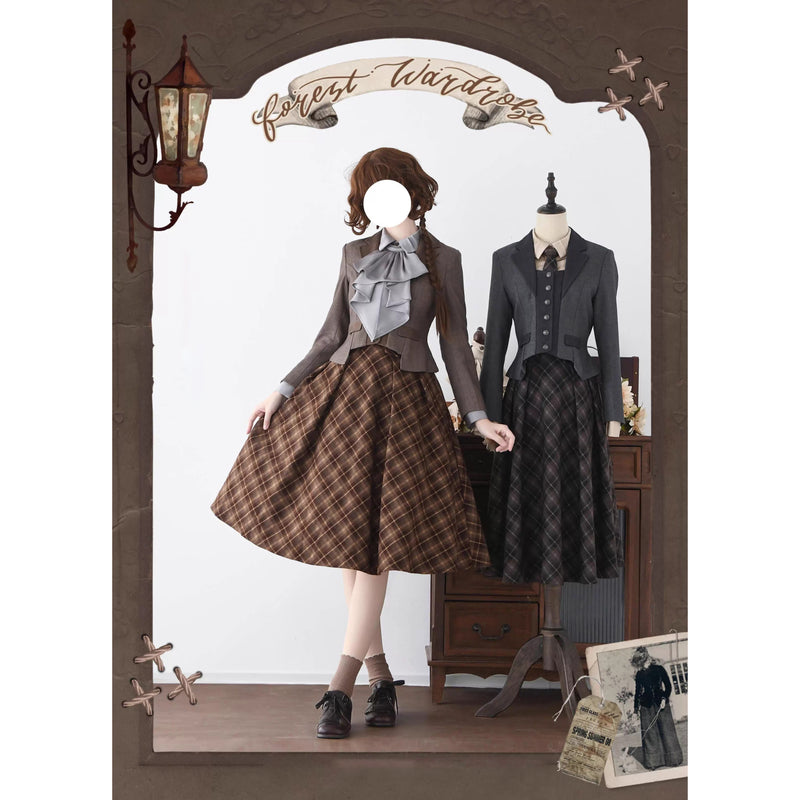 英国のお嬢様のクラシカルブラウス - Silver Gray[2025年12月中旬発送予定]