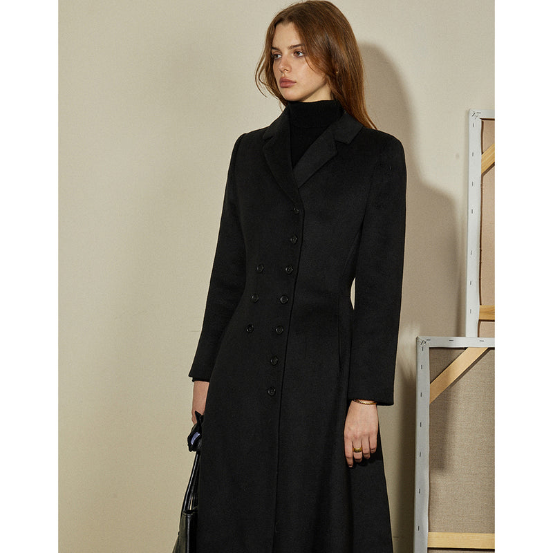 "Waltz" Vintage Inspired Wool Black Coat