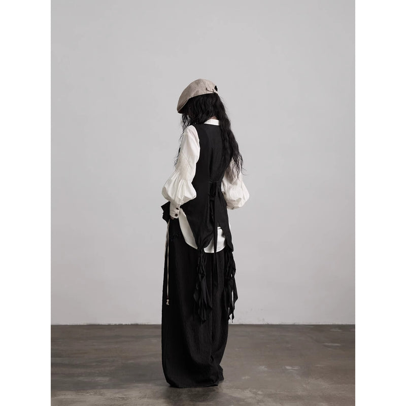 Black Frill Nostalgia Vest