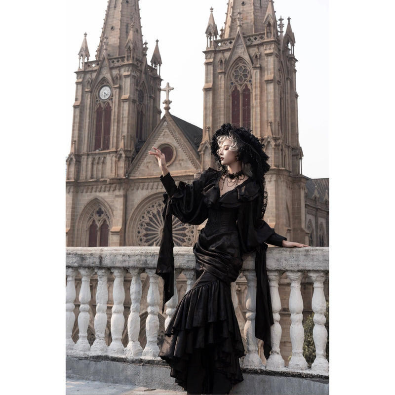 伯爵令嬢のコルセットマーメイドスカート - Black[2026年4月中旬-5月中旬発送予定]
