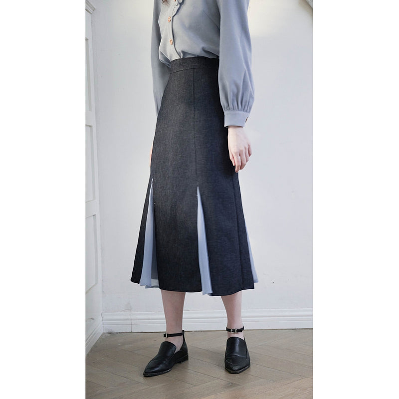 Gray Navy Mermaid Skirt