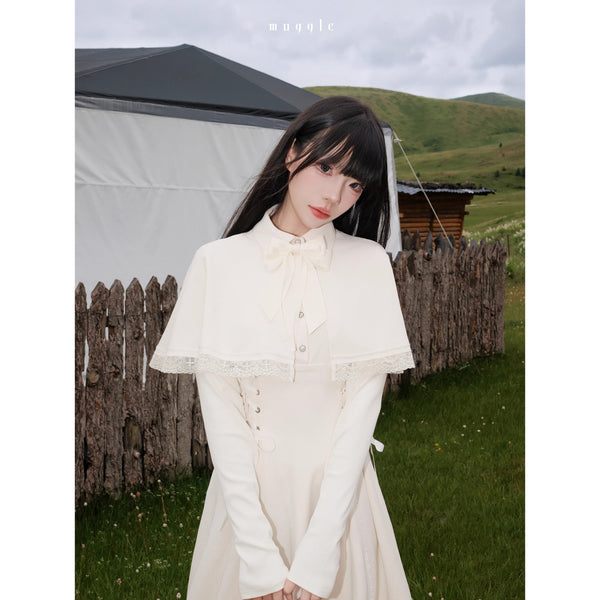 月明かりのお嬢様のケープロングワンピース