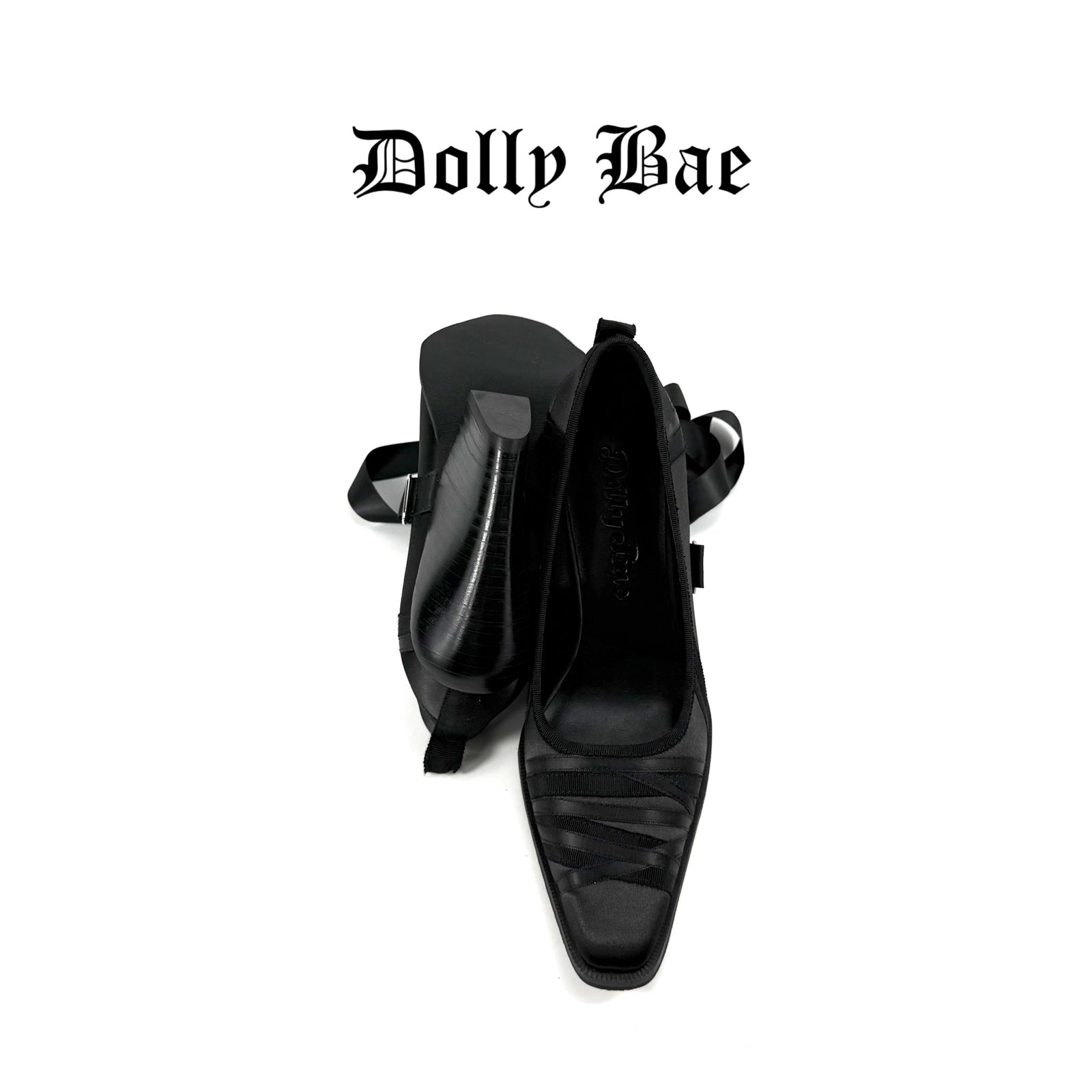 Black Lace-up Gothic Heel Shoes – ManusMachina