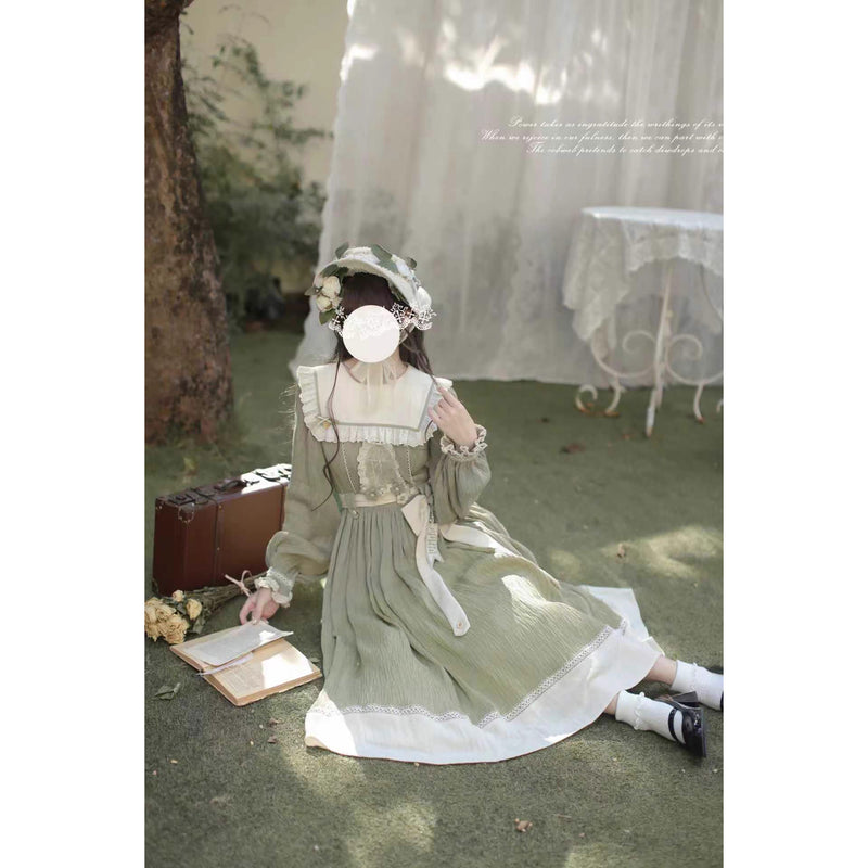 庭園の令嬢の刺繍クラシカルワンピース