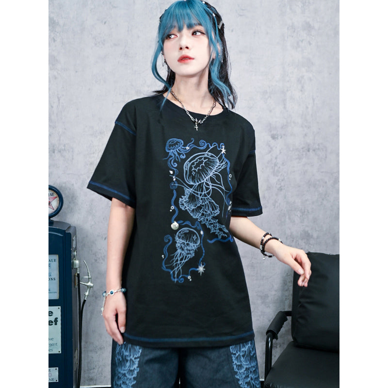 暗夜の海月Tシャツ