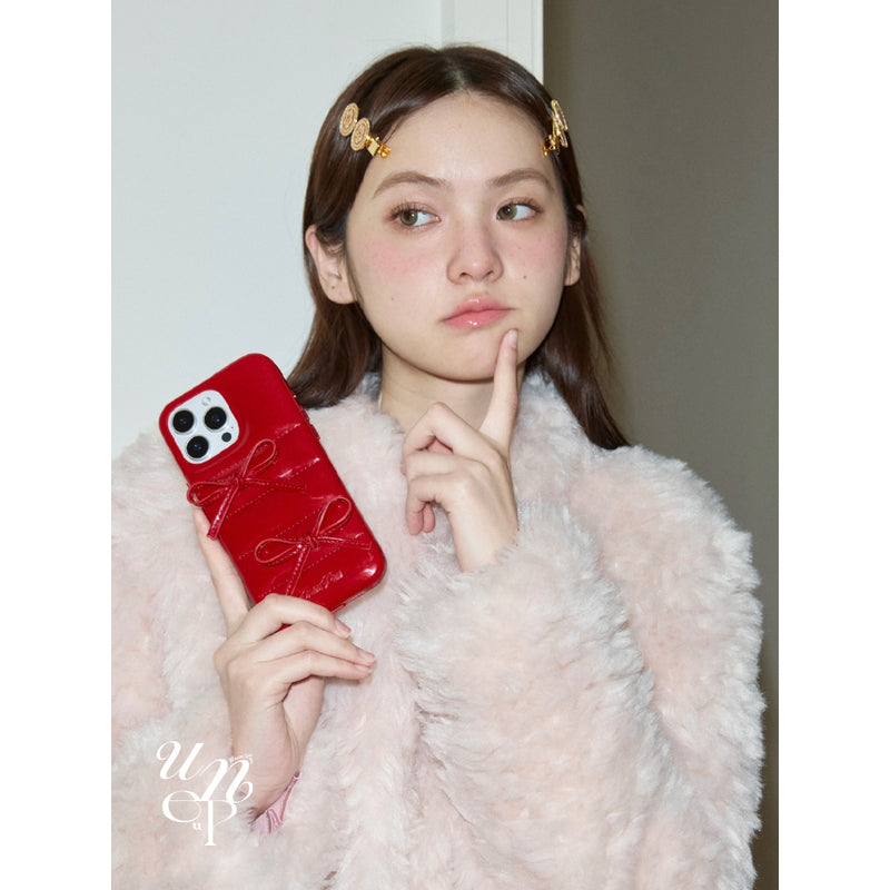 Girly Ribbon iPhone Case - Red