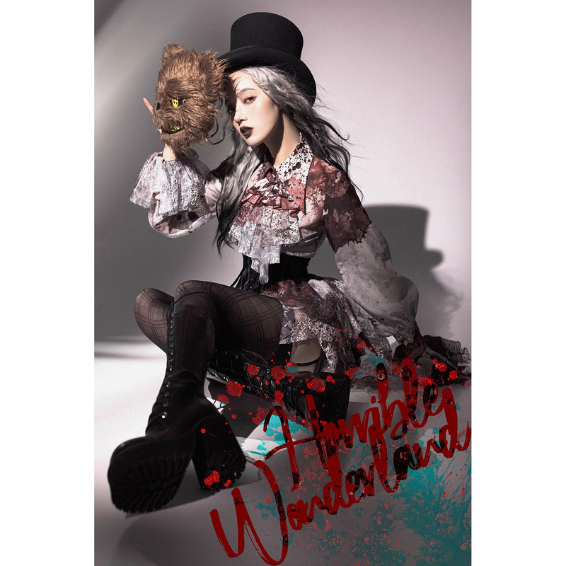 血塗れのお嬢様のヴィクトリアンブラウス - Dark Red[2026年2月下旬-3月下旬発送予定]