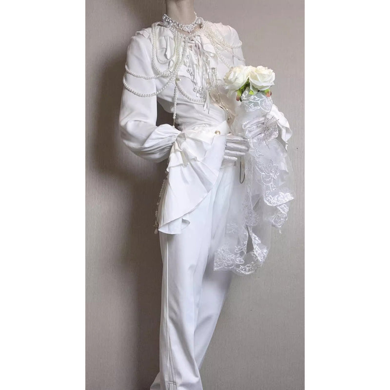 男爵令嬢のヴィクトリアンブラウス - White[2026年2月中旬-3月中旬発送予定]