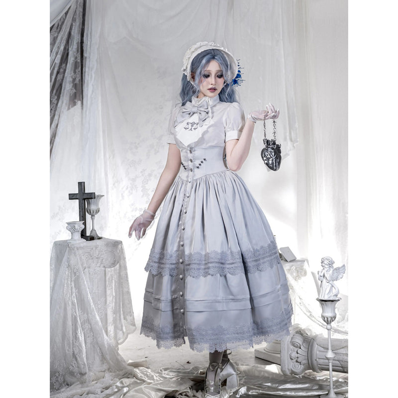 死神のお嬢様の刺繍ブラウス[2025年8月上旬-9月上旬発送予定]