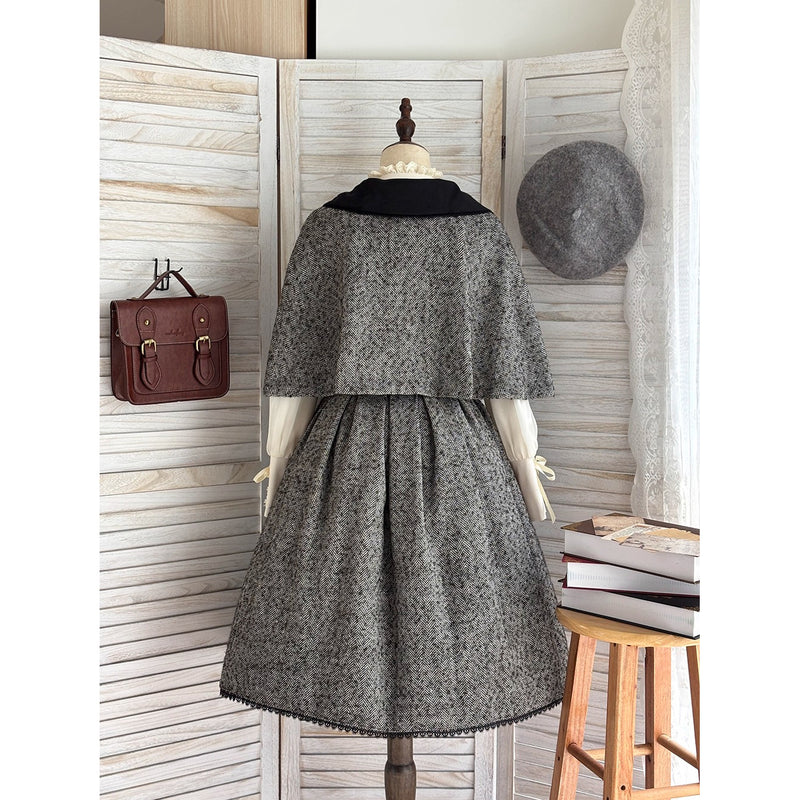 伯爵令嬢のジャンパースカートとケープ - Gray[2026年2月上旬-3月下旬発送予定]