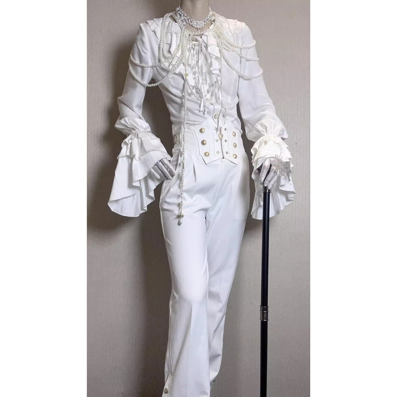 男爵令嬢のヴィクトリアンブラウス - White[2026年2月中旬-3月中旬発送予定]