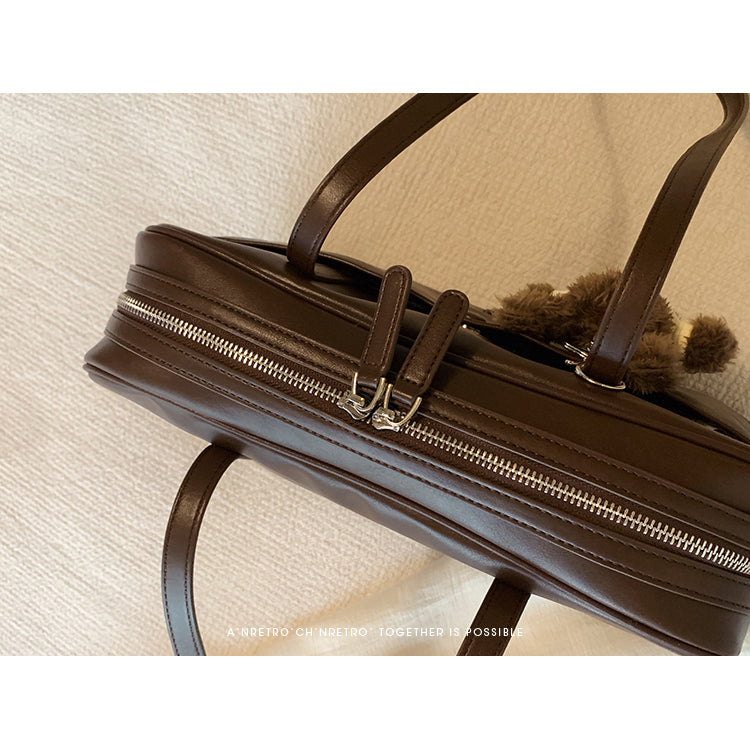 Brown Retro Pillow Bag