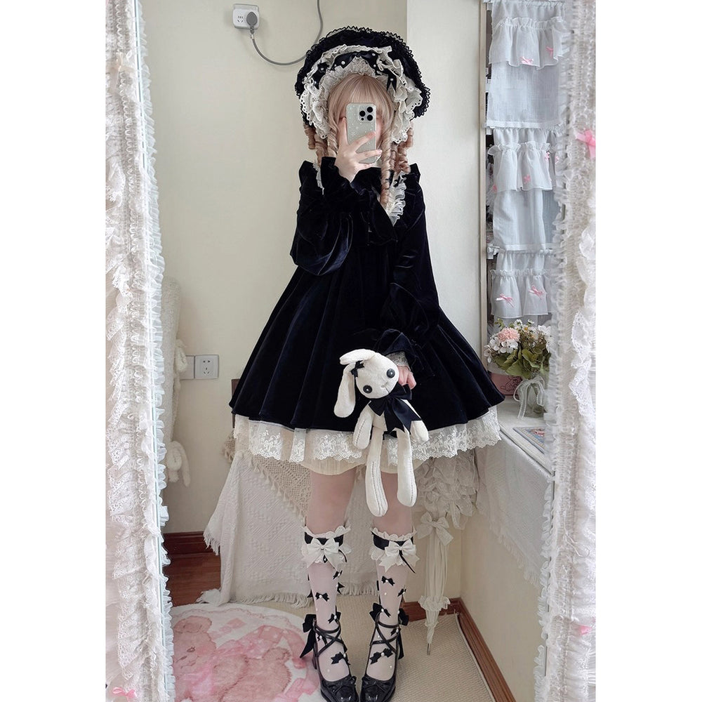 西洋人形のドールワンピース - Black[2025年11月上旬-12月上旬発送予定