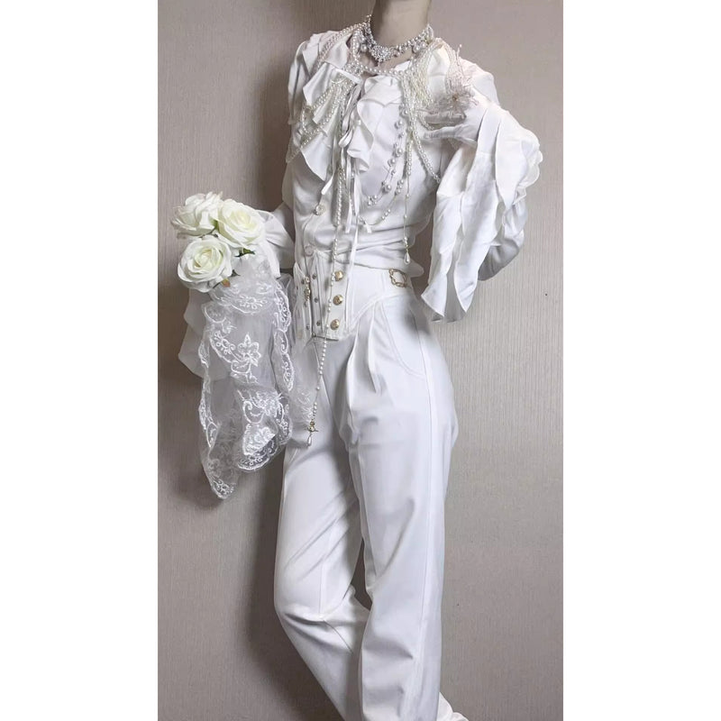 男爵令嬢のヴィクトリアンブラウス - White[2026年2月中旬-3月中旬発送予定]