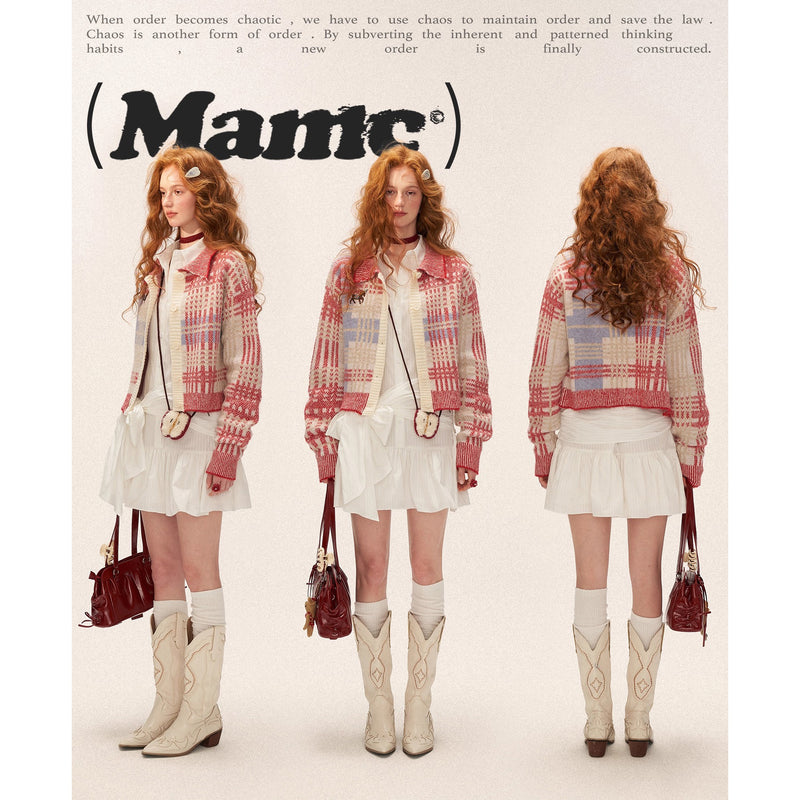 Pony and Check Cardigan Jacket