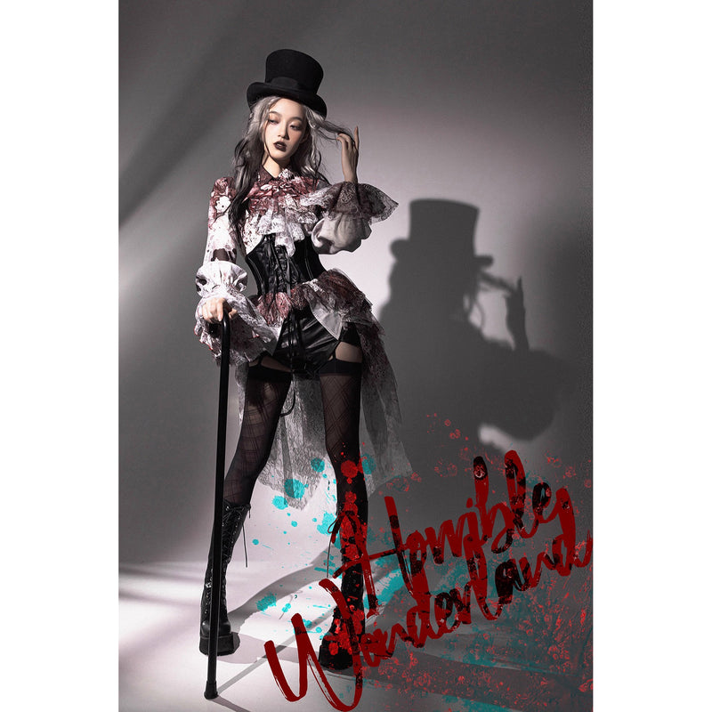 血塗れのお嬢様のヴィクトリアンブラウス - Dark Red[2026年2月下旬-3月下旬発送予定]