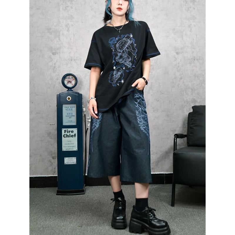 暗夜の海月Tシャツ