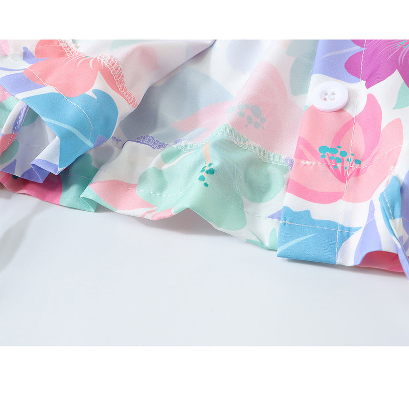 ドリーミーな花柄ショートシャツ