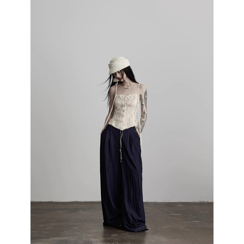 Dark Navy Wide Pants