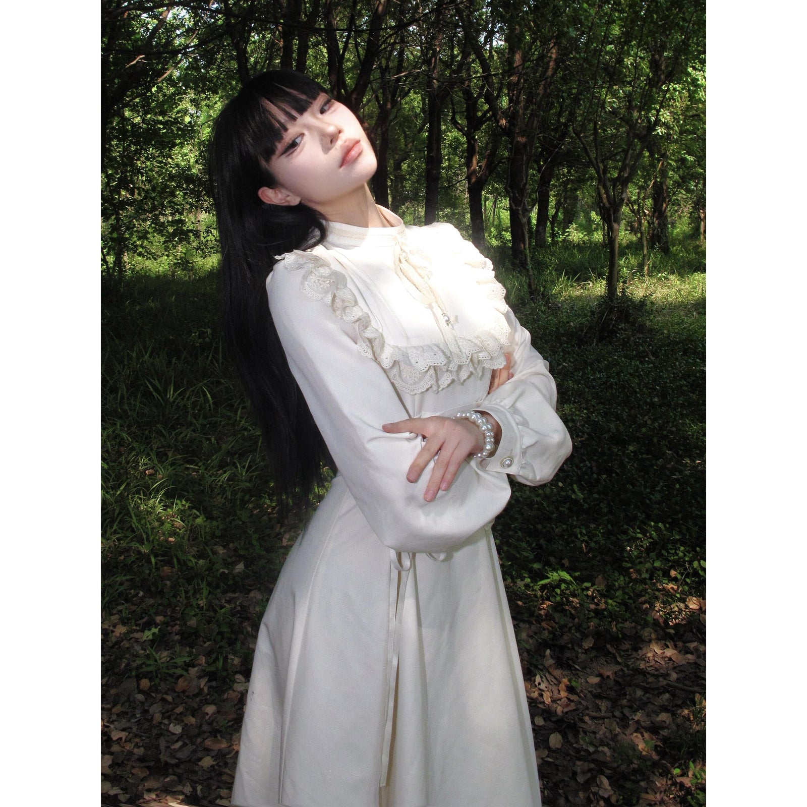 白鍵のお嬢様のヴィクトリアンワンピース – ManusMachina