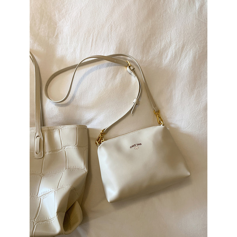 Ivory Embossed Tote Bag