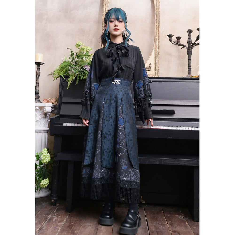 青藍の海月のストラップスカート – ManusMachina