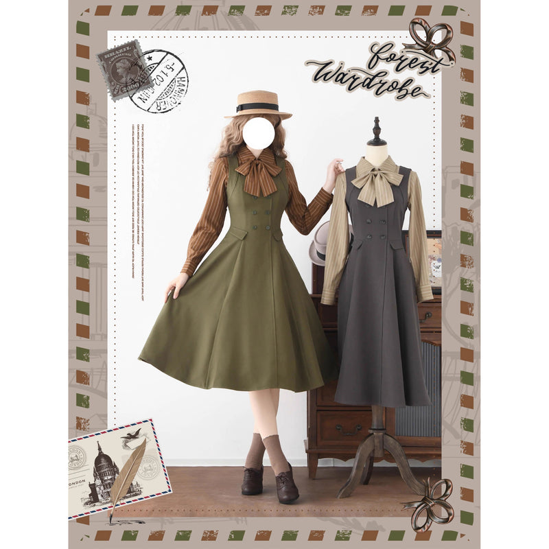 英国のお嬢様のブリティッシュブラウス - Brown