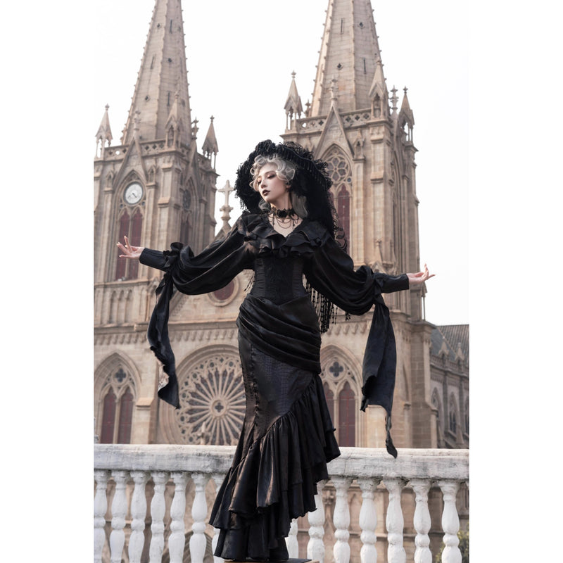 伯爵令嬢のヴィクトリアンブラウス - Black[2026年4月中旬-5月中旬発送予定]