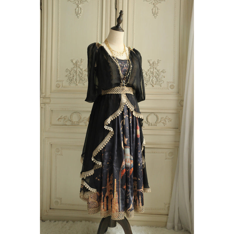 星降る夜のジャンパースカートとチュールショール[2026年3月中旬-4月上旬発送予定]