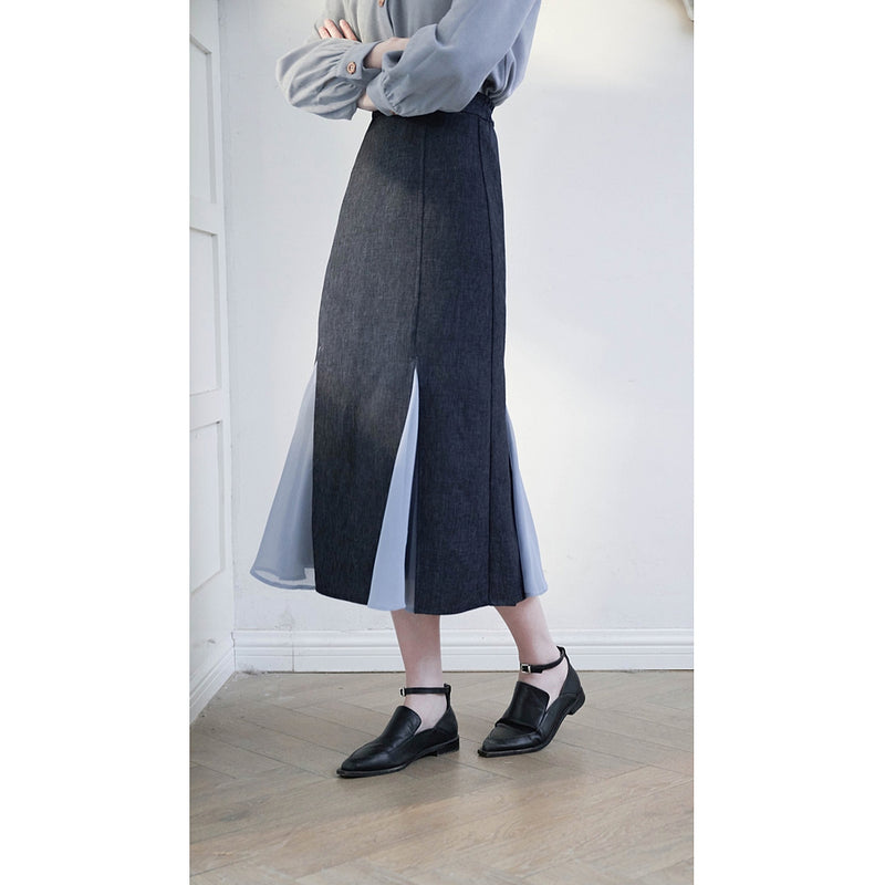 Gray Navy Mermaid Skirt