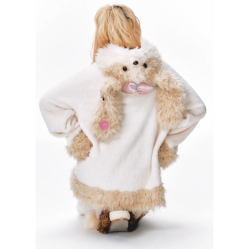 もふもふ子犬のルームウェア（フーディーとパンツ）