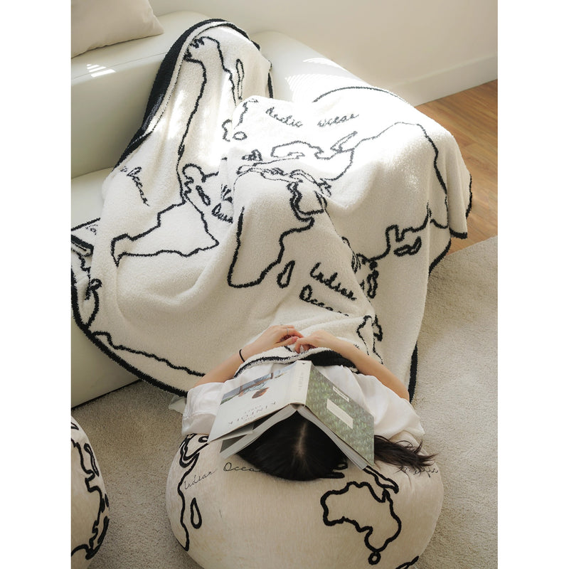 世界地図のブランケット