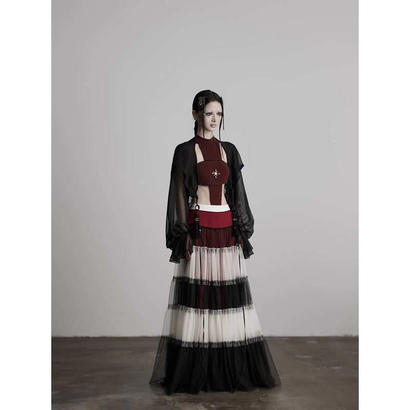Rose Queen Gradation Tulle Skirt