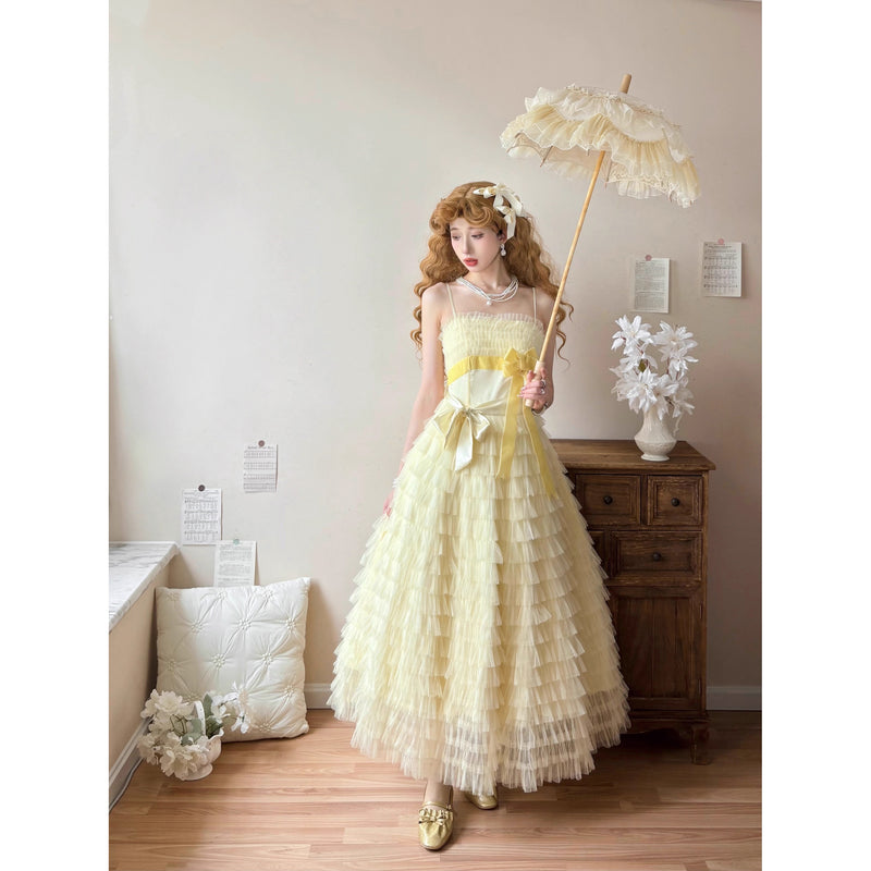 Butter Yellow Vintage Camisole Dress[2025年9月上旬-9月下旬発送予定]