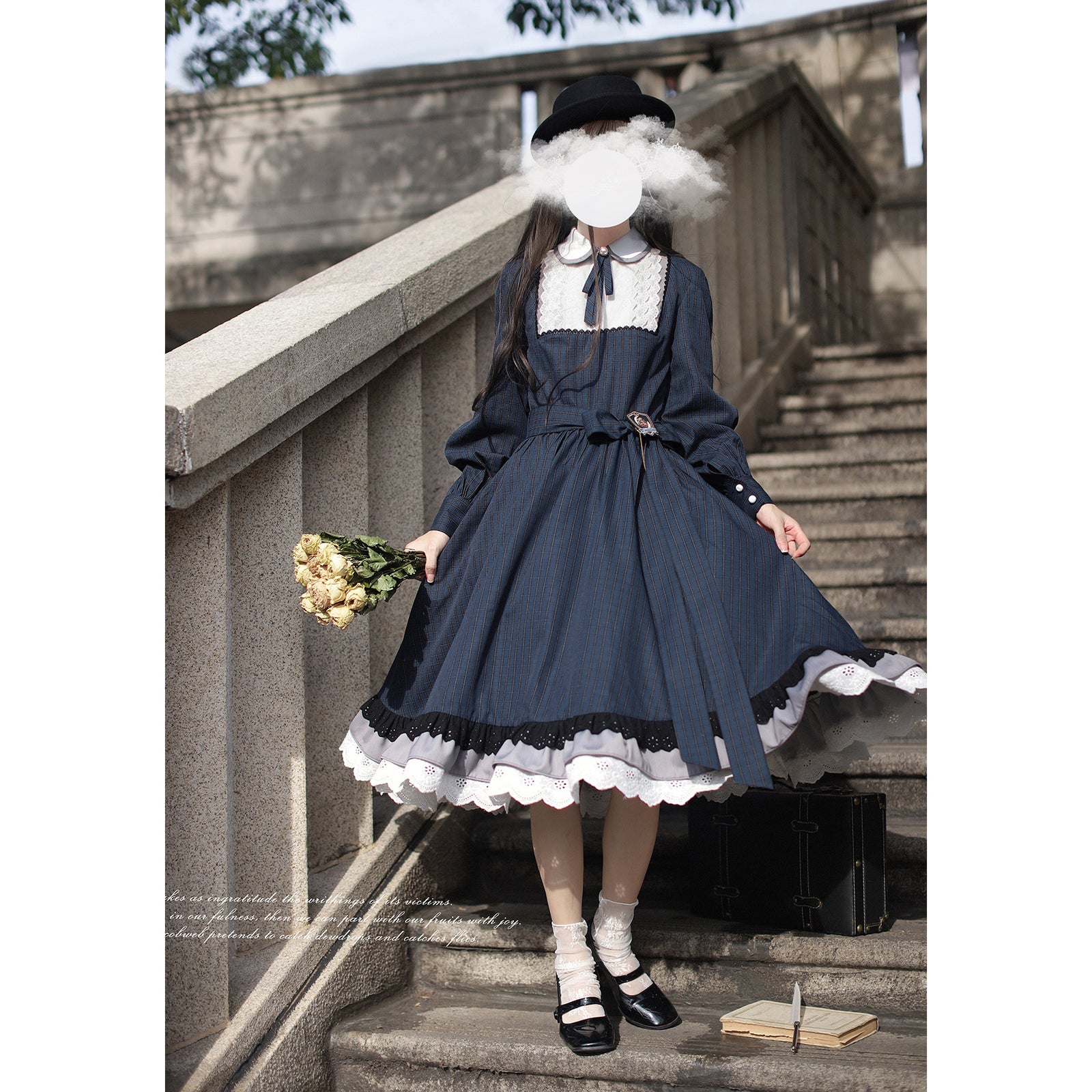 紺藍のお嬢様のクラシカルワンピース – ManusMachina