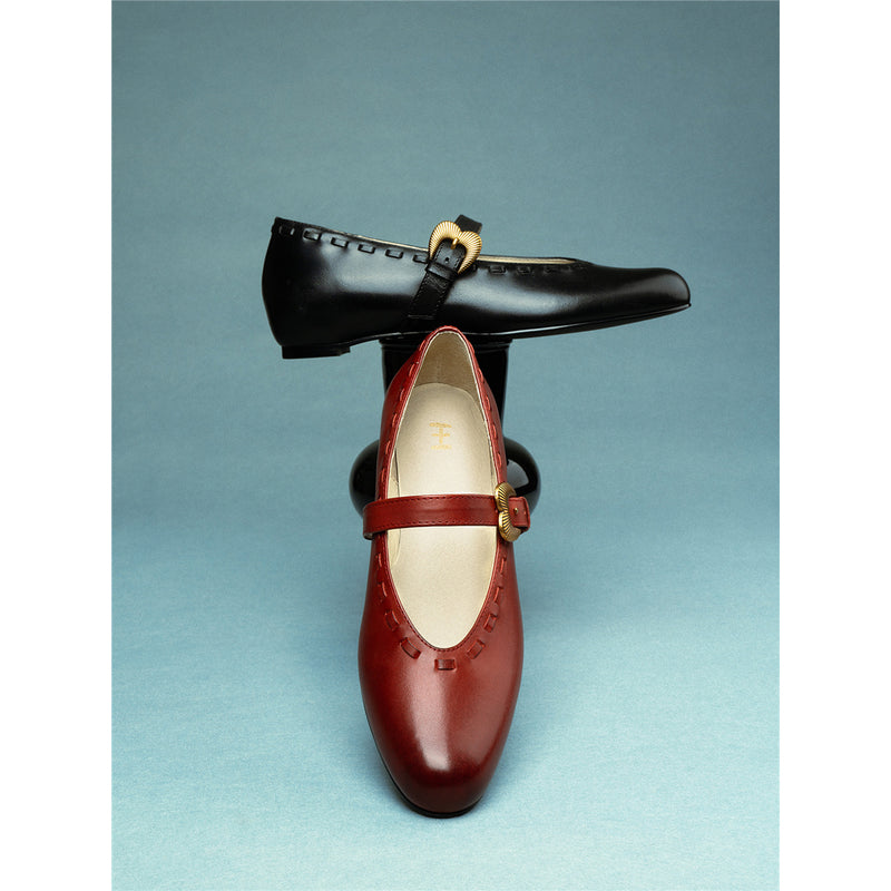 French Retro Mary Jane Shoes