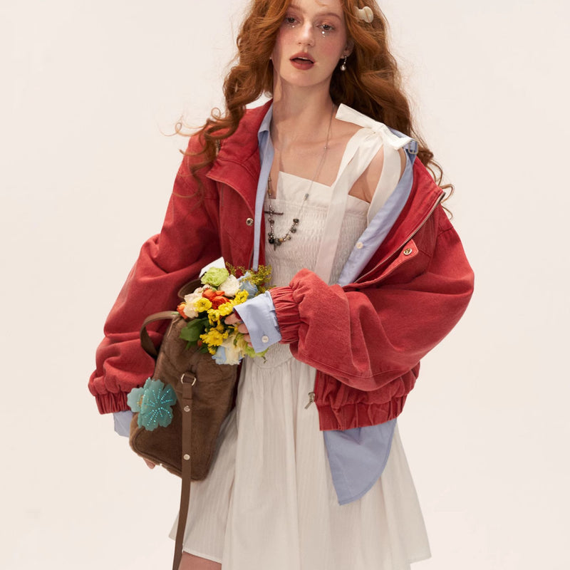 Stand Collar Short Work Jacket