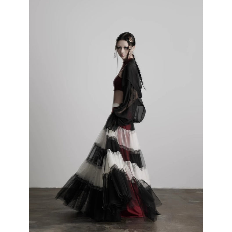 Rose Queen Gradation Tulle Skirt