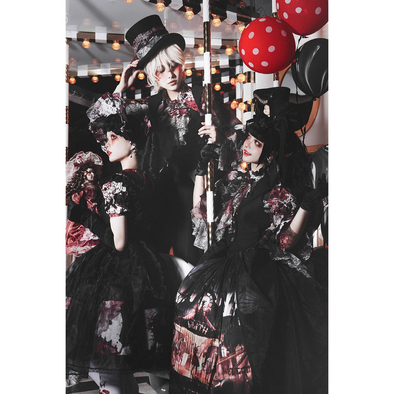 血塗れのお嬢様のヴィクトリアンブラウス - Dark Red[2026年2月下旬-3月下旬発送予定]